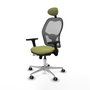 PIQUERAS Y CRESPO Silla de oficina Jorquera con mecanismo Sincro/Traslack, Verde oliva y Gris