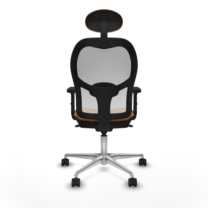 PIQUERAS Y CRESPO Silla de oficina Jorquera con mecanismo Sincro, Naranja y Blanco