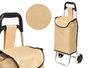 Kinvara Carro de la Compra 24 Litros Marrón, Bolsa 49x28x18 cm, Dimensiones 78.5x33x6 cm, Ruedas 15 cm (Set de 8)