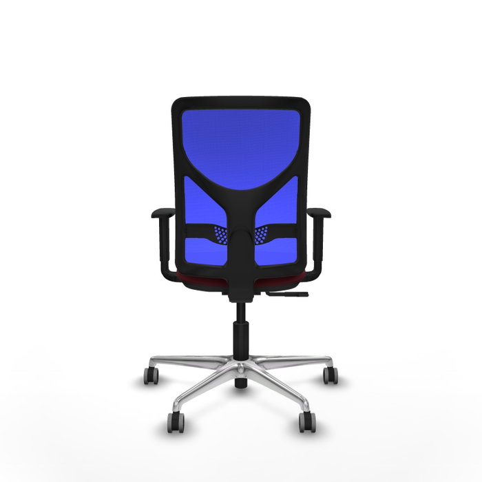 PIQUERAS Y CRESPO Silla de oficina Motilla con mecanismo Sincro, Granate y Azul