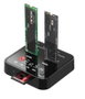 CoreParts Docking Station USB 3.2 Tipo C M.2 SATA/NVMe SSD 10Gbps Doble Ranura con Clonación 1:1 y Lector de Tarjetas SD Express