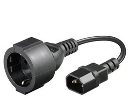 MicroConnect Cable de Extensión C14 a Schuko Hembra, 0,23m