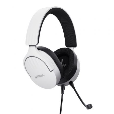 Trust Gaming Auriculares Gaming GXT 489 Fayzo con Micrófono Jack 3.5mm Blancos para PC y Consolas