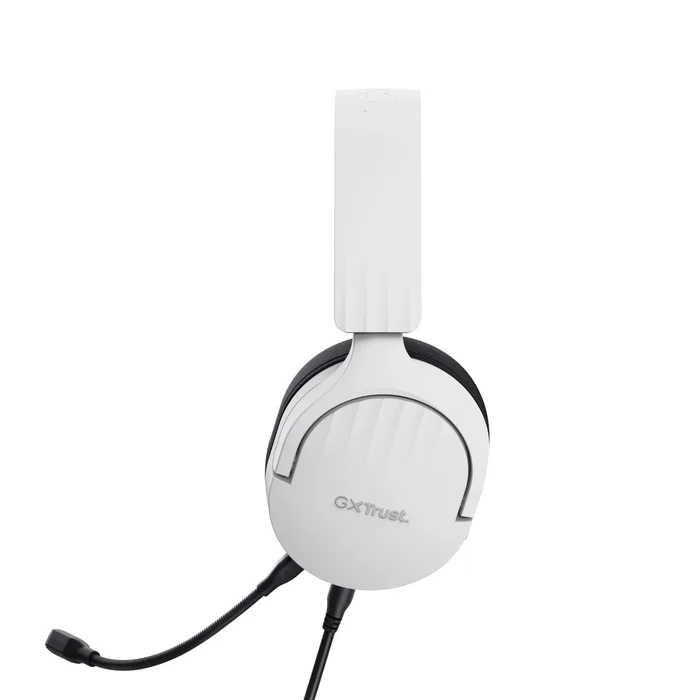 Trust GXT 489 Fayzo - Auriculares Gaming Alámbricos con Micrófono Desmontable, Diadema Ajustable, Color Blanco/Negro, Conector 3.5mm