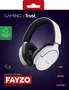 Trust GXT 489 Fayzo - Auriculares Gaming Alámbricos con Micrófono Desmontable, Diadema Ajustable, Color Blanco/Negro, Conector 3.5mm