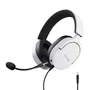 Trust GXT 489 Fayzo - Auriculares Gaming Alámbricos con Micrófono Desmontable, Diadema Ajustable, Color Blanco/Negro, Conector 3.5mm
