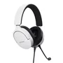 Trust GXT 489 Fayzo - Auriculares Gaming Alámbricos con Micrófono Desmontable, Diadema Ajustable, Color Blanco/Negro, Conector 3.5mm