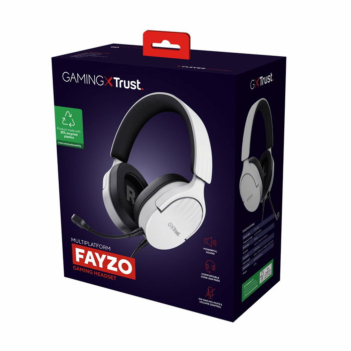 Trust Gaming GXT 489 Fayzo Auriculares Gaming con Micrófono - Blanco