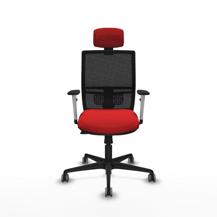 PIQUERAS Y CRESPO Silla de oficina Yunquera Rojo/Negro con mecanismo Sincro/Traslack PIQUERAS Y CRESPO Silla de oficina Yunquera Rojo/Negro con mecanismo Sincro/Traslack