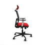 PIQUERAS Y CRESPO Silla de oficina Yunquera Rojo/Negro con mecanismo Sincro/Traslack
