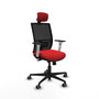 PIQUERAS Y CRESPO Silla de oficina Yunquera Rojo/Negro con mecanismo Sincro/Traslack