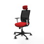 PIQUERAS Y CRESPO Silla de oficina Yunquera Rojo/Negro con mecanismo Sincro/Traslack