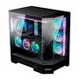 Abysm Danube Sava H600 Caja de torre negra con cristal templado