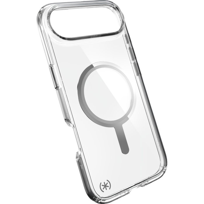 Speck Presidio Perfect Clear Case MagSafe para iPhone 17 Air, Transparente, Plata