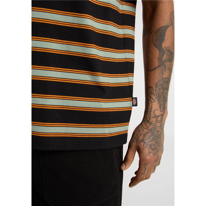 Camiseta de Manga Corta Hombre Dickies York Stripe Negro