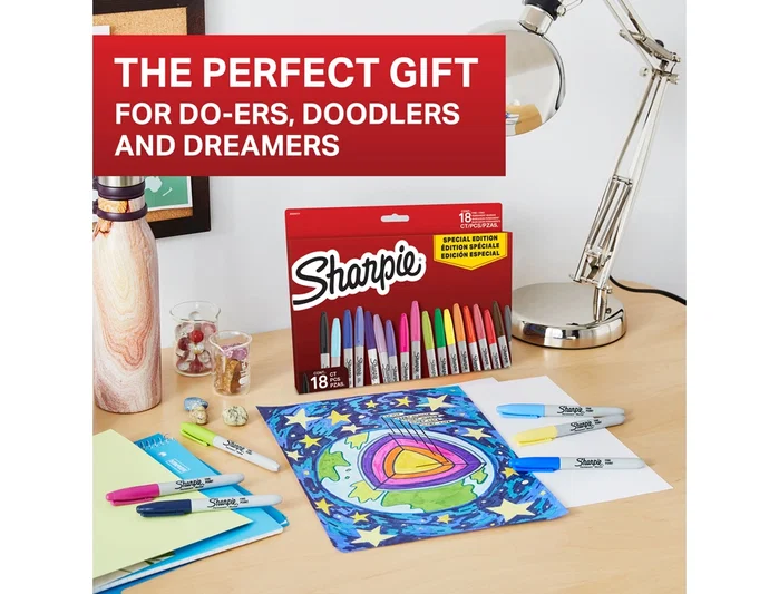 Sharpie Rotuladores Permanentes Fine Surtidos Pack de 18 Unidades