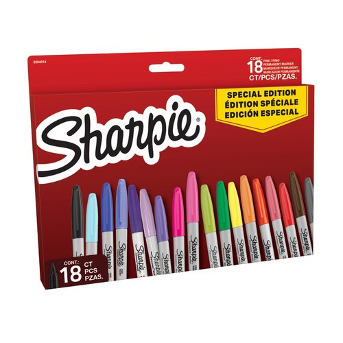 Sharpie Rotuladores Permanentes Fine Surtidos Pack de 18 Unidades Sharpie Rotuladores Permanentes Fine Surtidos Pack de 18 Unidades