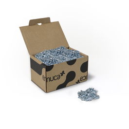 Emuca Lote de 500 tornillos, cabeza plana Pozidrive, diámetro 6,2mm, 13mm, Euro, Acero, Zincado