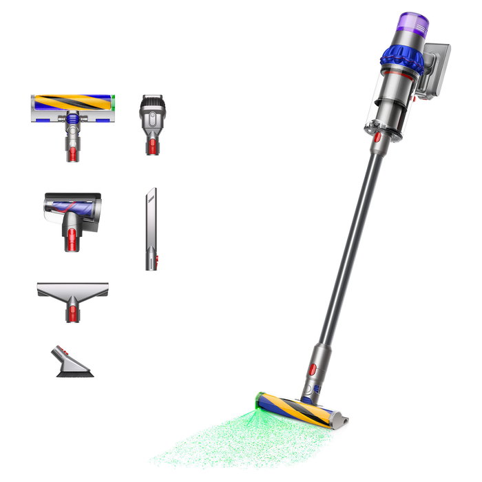 Dyson V15 Detect Fluffy Aspiradora Escoba 2 en 1 Sin Bolsa, Azul y Níquel, Cepillo Motorizado Fluffy, 60 min Autonomía Dyson V15 Detect Fluffy Aspiradora Escoba 2 en 1 Sin Bolsa, Azul y Níquel, Cepillo Motorizado Fluffy, 60 min Autonomía
