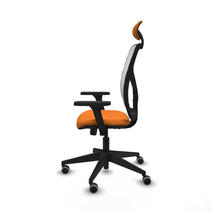 PIQUERAS Y CRESPO Silla de oficina Motilla Naranja y Blanco