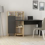 Hanah Home Mesa de Estudio Anthracite con Estanterías Amplias y Material Melamina
