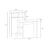 Hanah Home Mesa de Estudio Anthracite con Estanterías Amplias y Material Melamina