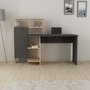 Hanah Home Mesa de Estudio Anthracite con Estanterías Amplias y Material Melamina