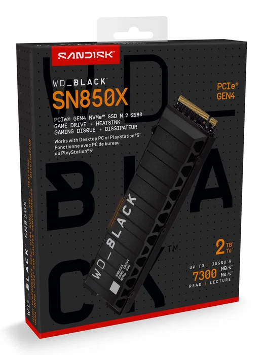 Western Digital WD_BLACK SN850X 2 TB M.2 2280 PCIe 4.0 con Disipador