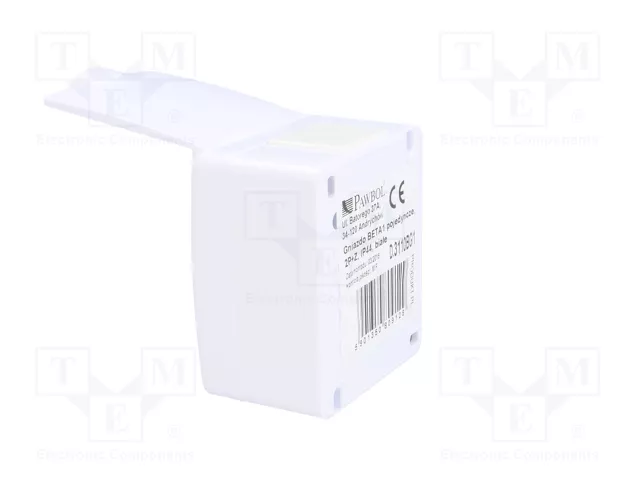 PAWBOL Tomacorriente Blanco 16A 250VAC 2P+PE