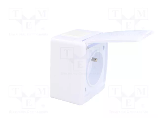 PAWBOL Tomacorriente Blanco 16A 250VAC 2P+PE