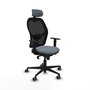 PIQUERAS Y CRESPO Silla de oficina Jorquera con mecanismo Sincro, Gris y Negro