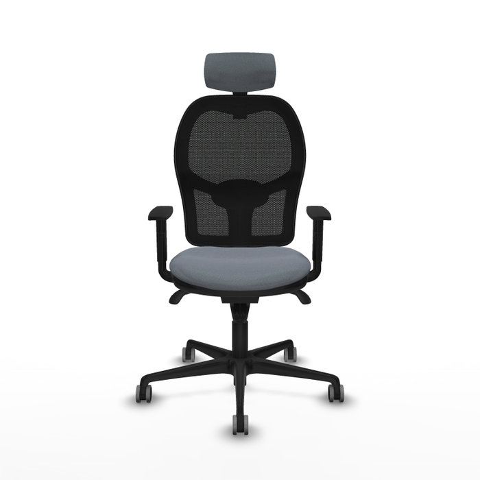 PIQUERAS Y CRESPO Silla de oficina Jorquera con mecanismo Sincro, Gris y Negro PIQUERAS Y CRESPO Silla de oficina Jorquera con mecanismo Sincro, Gris y Negro
