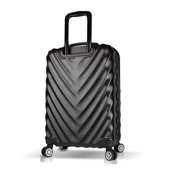 Zoozie Bags 7026 Maleta de Viaje ABS Negra, Cierre Codificado, Ruedas Dobles Multidireccionales, 70 L, 67 x 43 x 28 cm
