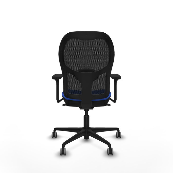 PIQUERAS Y CRESPO Silla de oficina Jorquera con mecanismo Sincro, Tela Azul y Malla Negra PIQUERAS Y CRESPO Silla de oficina Jorquera con mecanismo Sincro, Tela Azul y Malla Negra