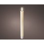 Lumineo Vela Cera LED Beige Relieve Ø2,2 x 24,5 cm Pack 2 uds