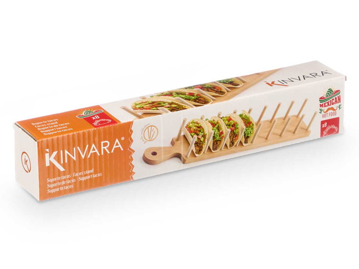 Kinvara Soporte Tacos Bambú 41x6x7 cm (Set de 6)