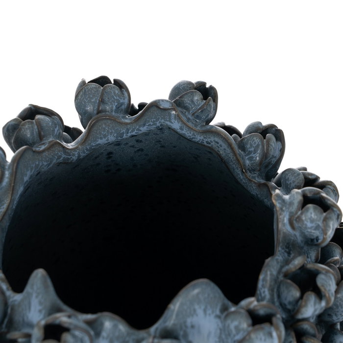 Jarrón Azul Cerámica Decoración 22,50 X 22,50 X 38,50 cm