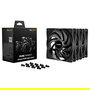 be quiet! Pure Wings 3 Ventilador 120mm PWM High-Speed - Paquete de 3 unidades - 2100 RPM, 101.2 m³/h, Negro - Incluye tornillos