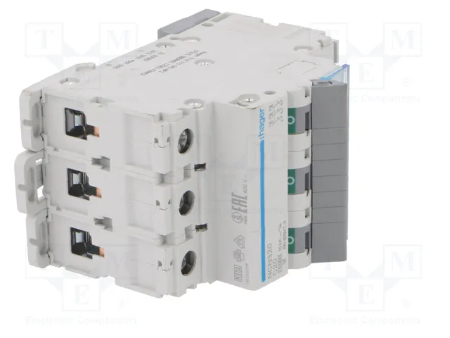 HAGER Interruptor magnetotérmico NCN 3 polos 20A 10kA