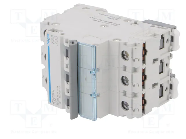 HAGER Interruptor magnetotérmico NCN 3 polos 20A 10kA