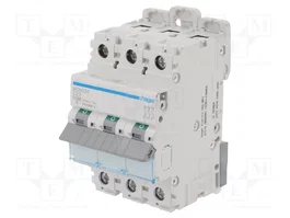 HAGER Interruptor magnetotérmico NCN 3 polos 20A 10kA