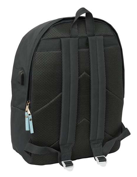 Safta Mochila Doble El Pulpo Grafito para Portátil 15,6" + USB 31x44x18 cm