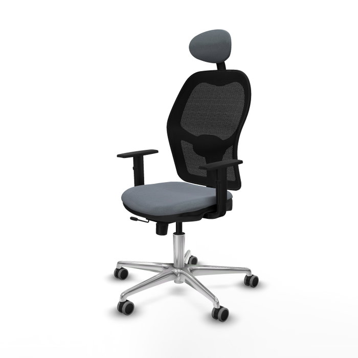 PIQUERAS Y CRESPO Silla de oficina Jorquera Gris con mecanismo Sincro/Traslack