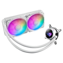 ASUS ROG Strix LC II 240 ARGB White Edition - Sistema de Refrigeración Líquida AIO, 240 mm, Ventiladores 120 mm ARGB, Blanco, Compatible con Intel y AMD
