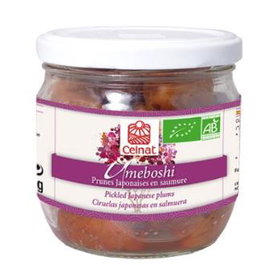 Celnat Ciruela Umeboshi Ecológica en Salmuera 250g Certificado Ecocert Plato Japonés