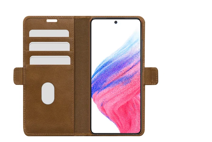 Dbramante1928 Funda Folio Lynge para Samsung Galaxy A53 16.5 cm (6.5") en Piel Auténtica Color Bronceado con Cierre Magnético