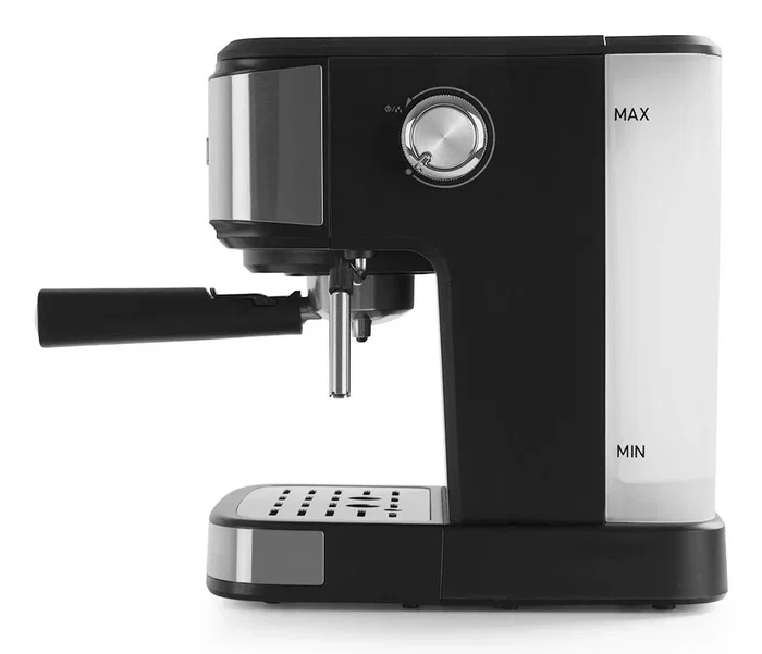Orbegozo EX 5210 Cafetera Espresso Semiautomática 1100W 20 Bares, Depósito 1.5L, Panel Táctil, Vaporizador Acero Inoxidable, Bandeja Calientatazas, Negro/Acero