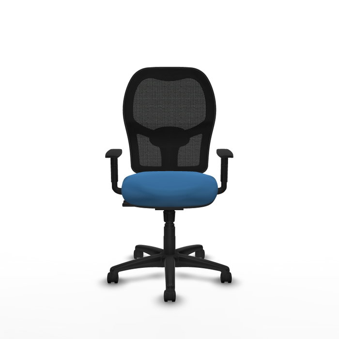 PIQUERAS Y CRESPO Silla de oficina Alocén, Mecanismo Sincro, Azul claro/Negro