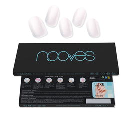 Nooves Láminas de Uñas de Gel Premium Luxe Cat #perlada Blanco 20 u