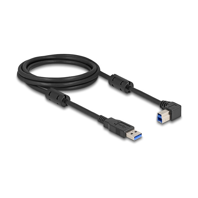 DeLOCK Cable USB 5 Gbps Tipo-A a Tipo-B 90° Derecha 2 m